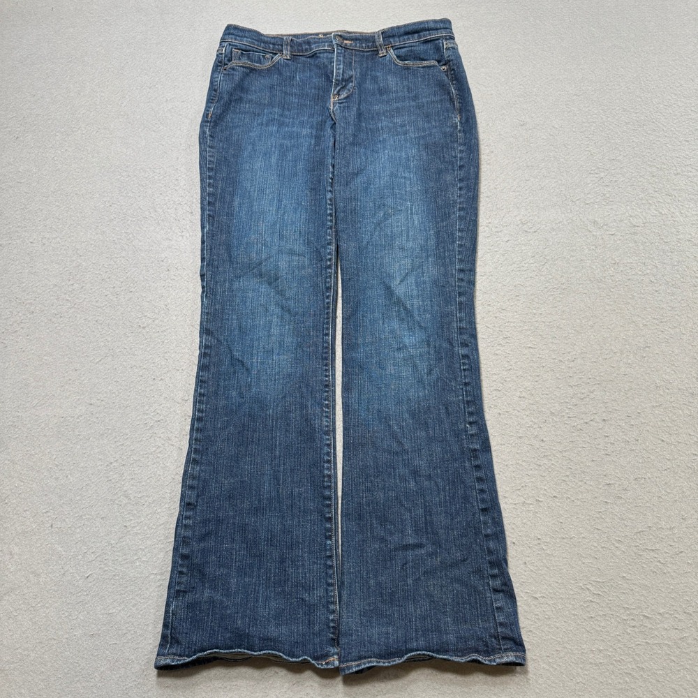Old Navy Jeans Womens 10 Long Blue Dark Wash The Sweetheart Wide Leg Medium Wash